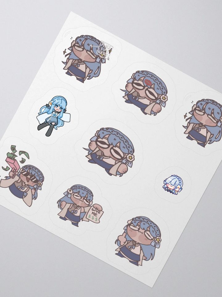 Chibi Blue Kiss Cut Stickers product image (5)