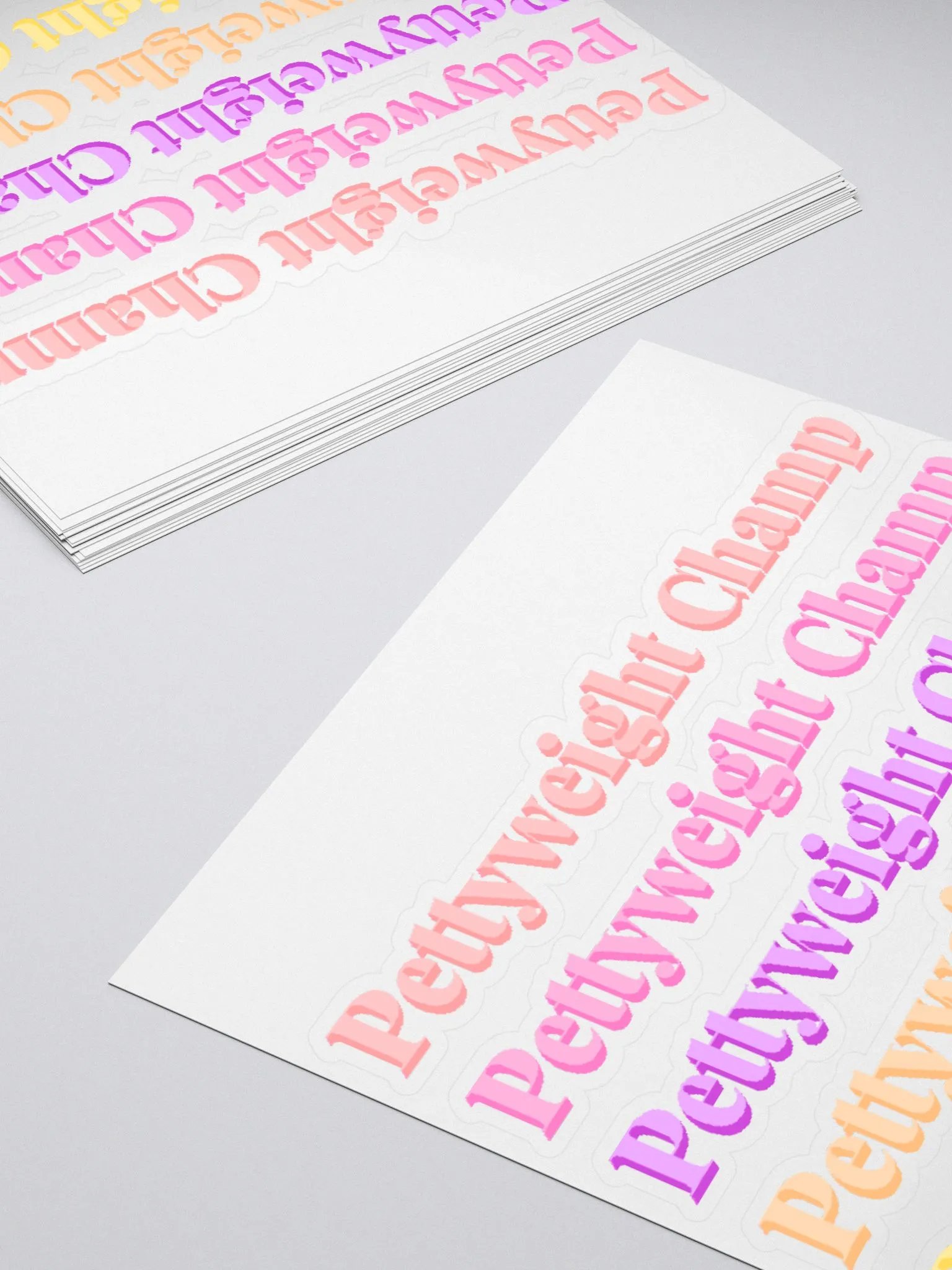 Pettyweight Champ Sticker - Multi product image (4)