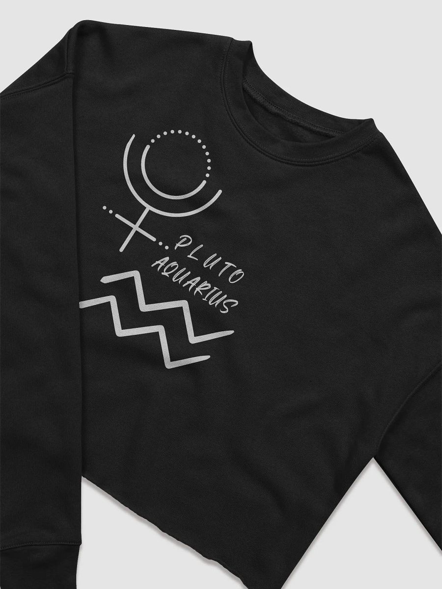 Pluto in Aquarius Zodiac Astrology Solar System Long Sleeve Crop Sweatshirt! product image (5)