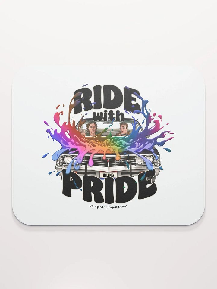 Ride with Pride Mousemat - White product image (2)