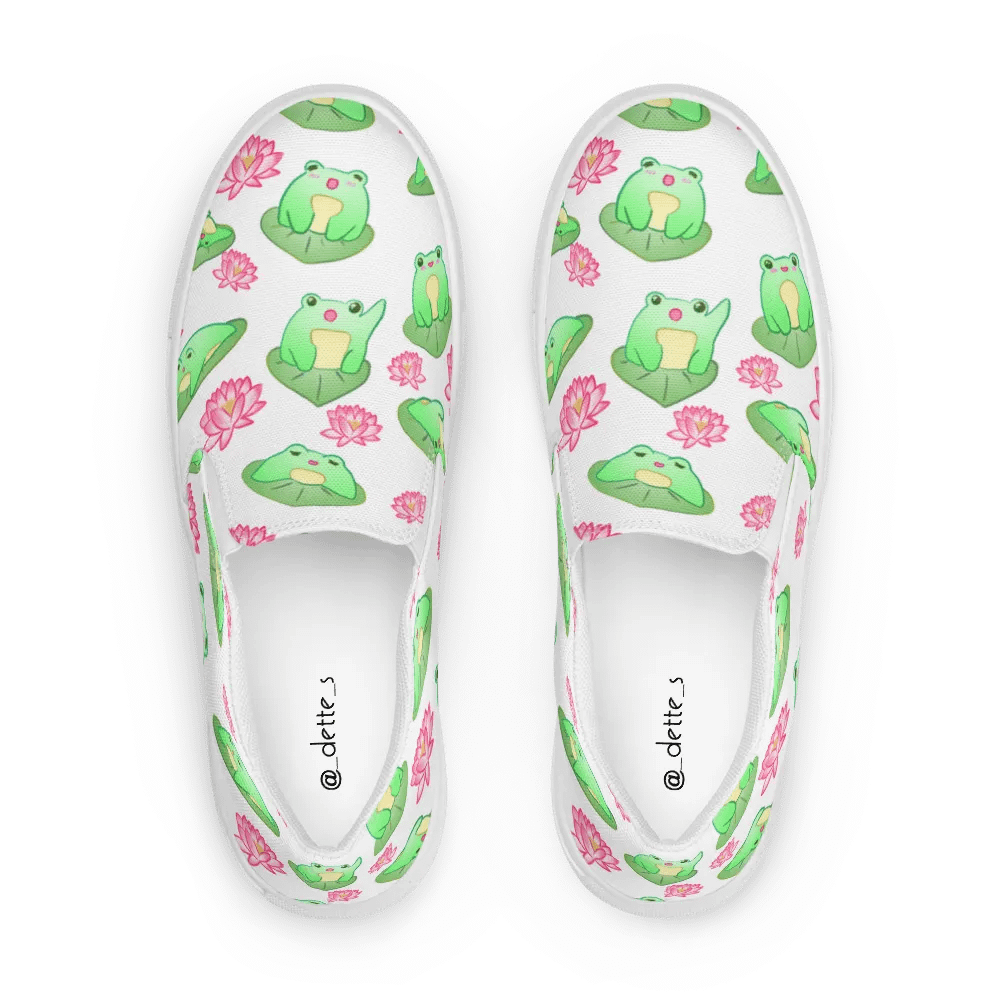 Kawaii Froggie Mens Slip On Shoes product image (2)