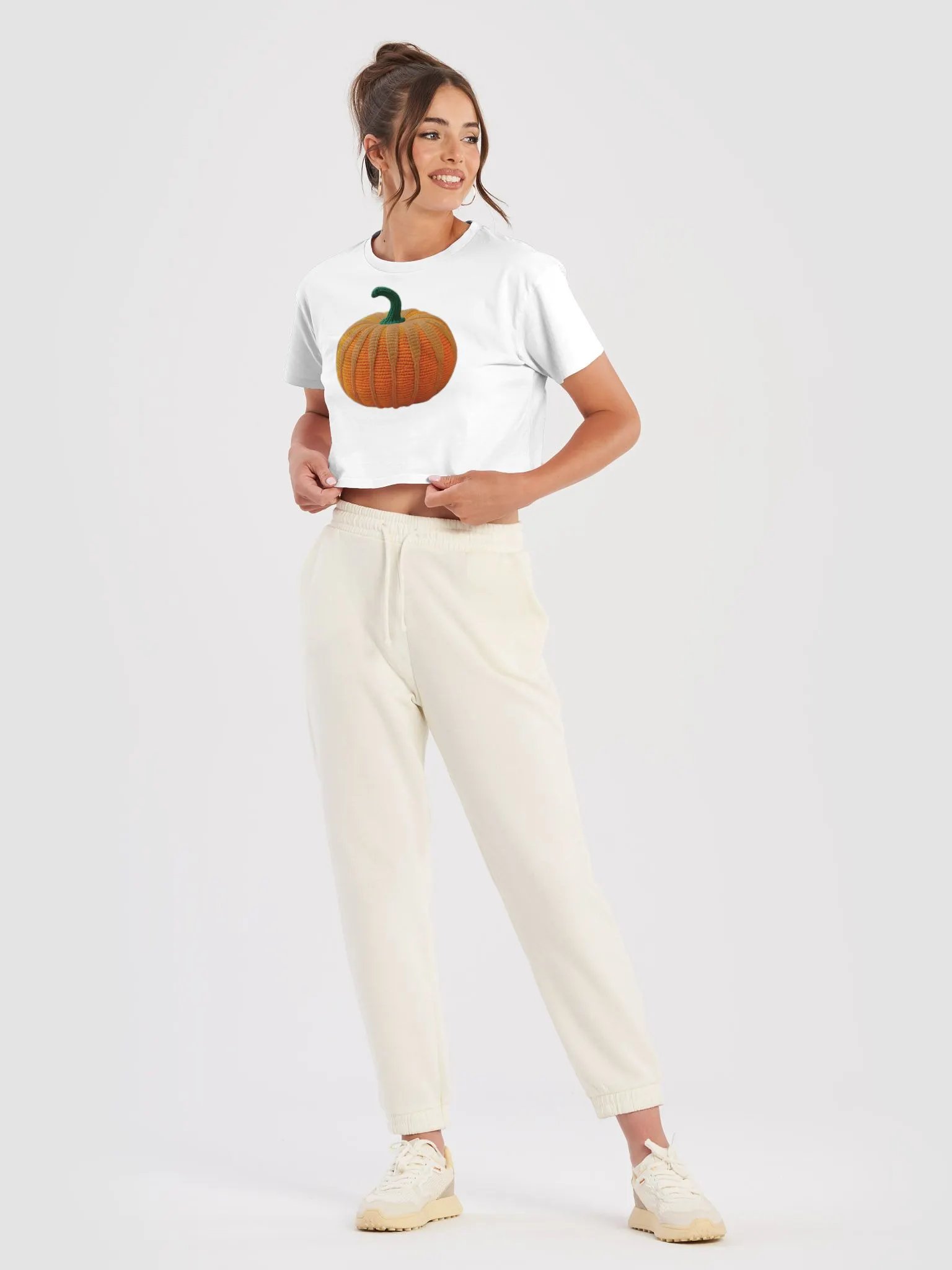 CozyAvocado Women's Premium Pumpkin Crop Top #8 product image (5)