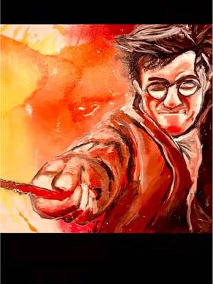 That time I went crazy and painted a 4 foot by 1.5 long painting of Harry Potter’s final battle with Voldemort #harrypotter #colorfulart #voldemort #bigart #LemonsArtCo