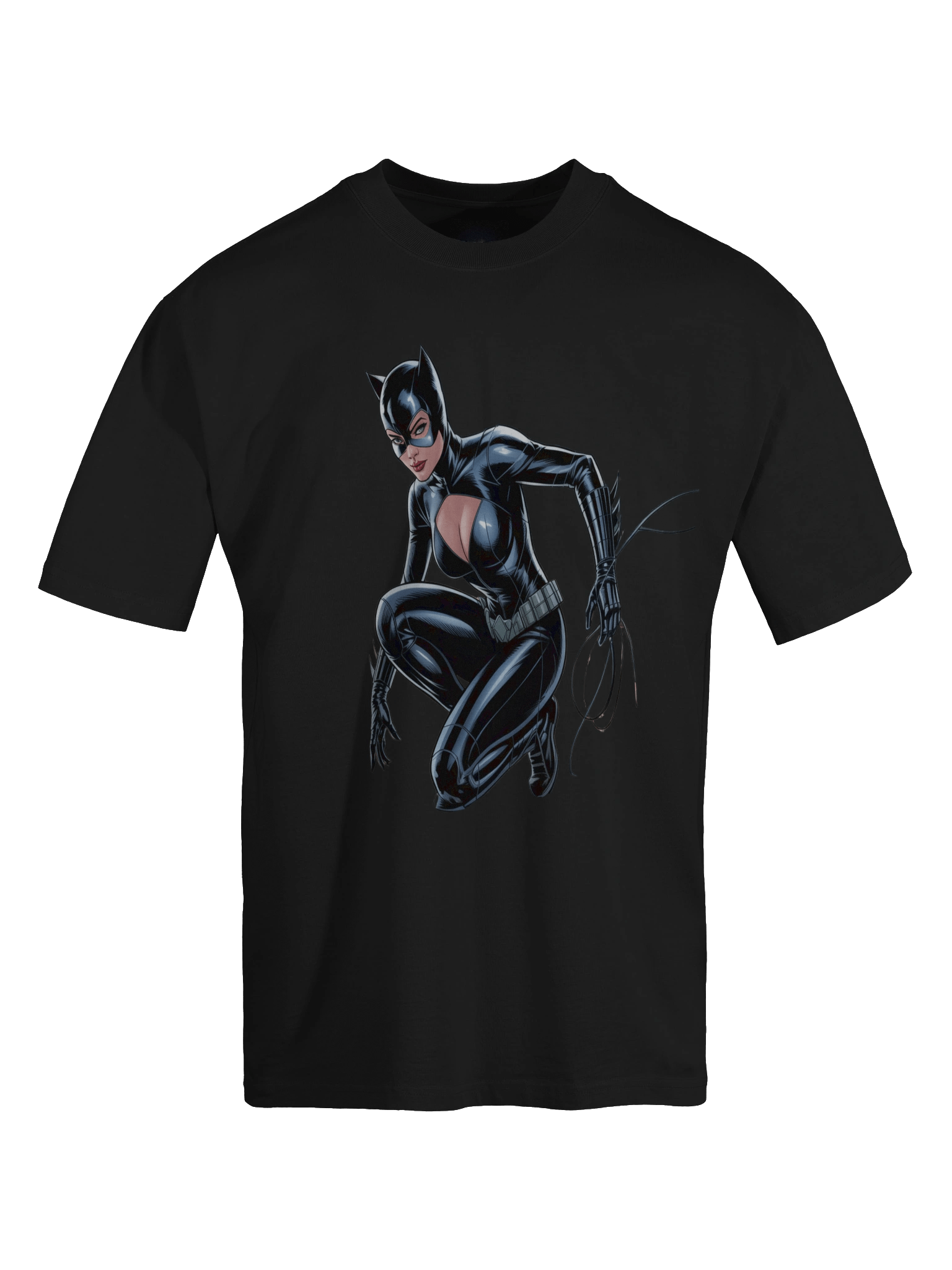 Shadow Strike: Catwoman's Feral Pounce Oversized Faded T-Shirt product image (1)