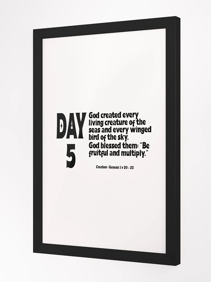 CREATION: DAY 5 Christian, Jesus, faith, God, Bible, Christianity, Jesus Christ, religion, Bible Verse, Love product image (3)