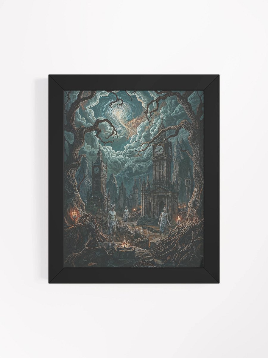 Ritual Beneath the Shattered Clock Framed Print product image (46)