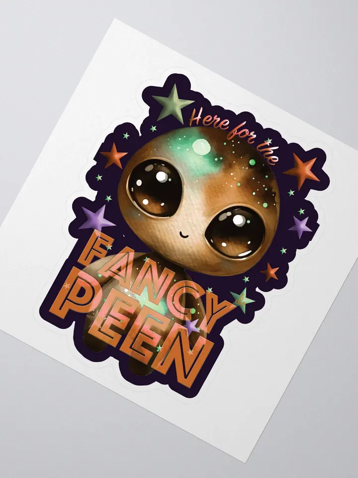 Fancy Alien Sticker (Orange) product image (2)
