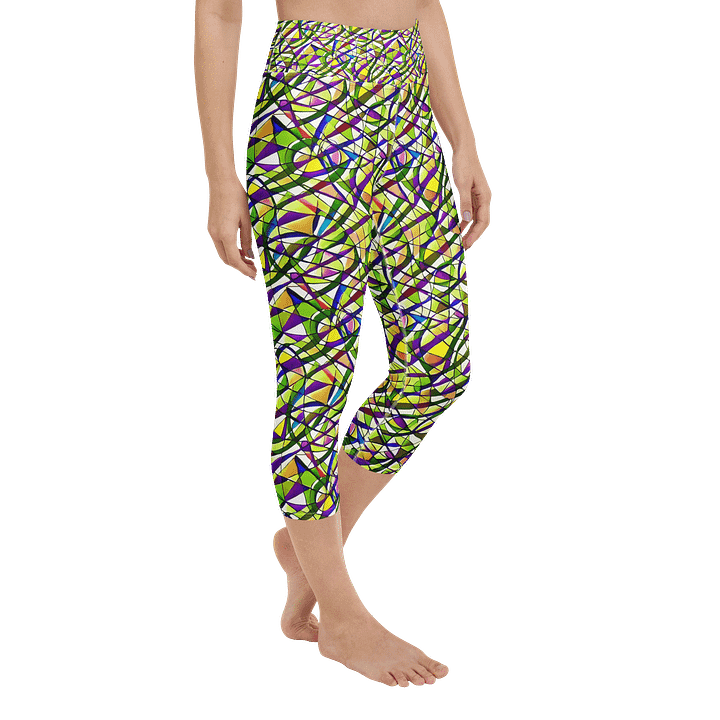 stained Glass Pattern Capri Leggings product image (2)