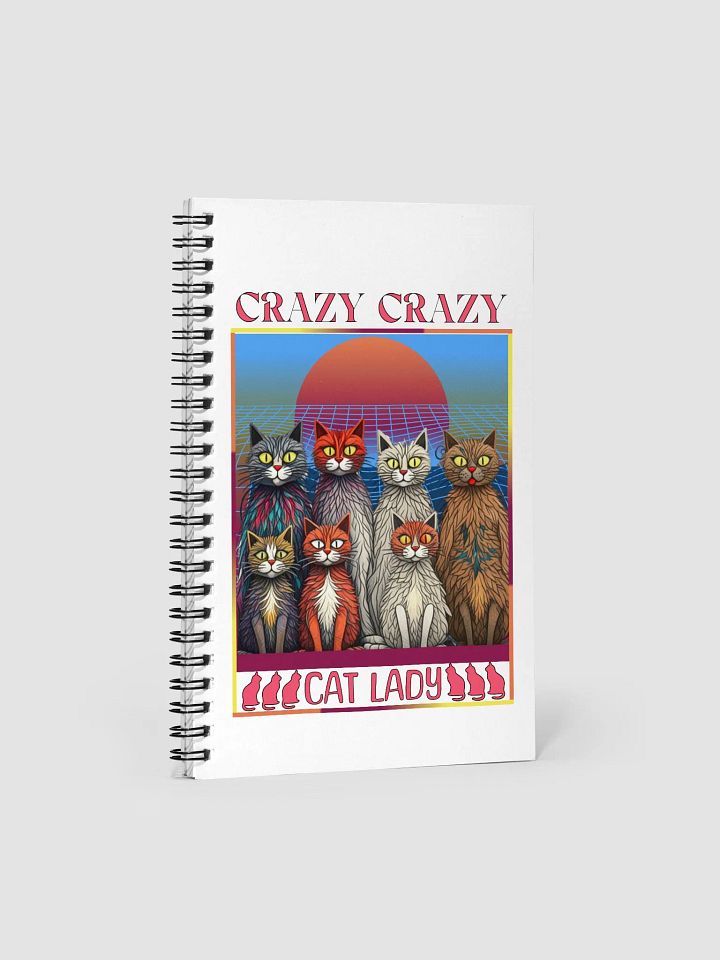 Crazy Crazy Cat Lady Spiral Notebook product image (1)