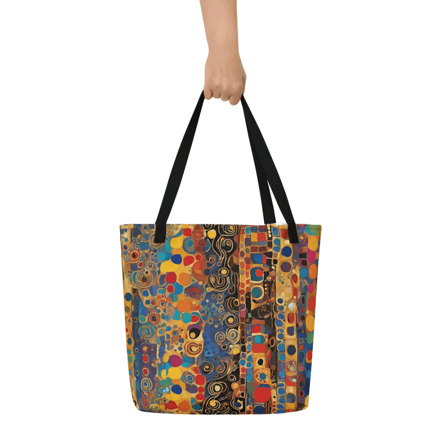 Big printed tote bag with Kadinsky inspired  design product image (7)