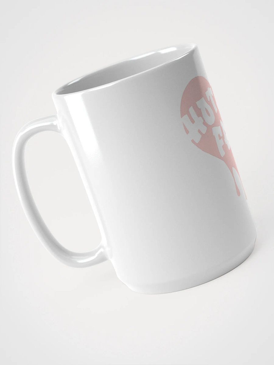 HOT BOX FAM TRANSPARENT PALE PINK HEART LOGO COFFEE MUG product image (3)