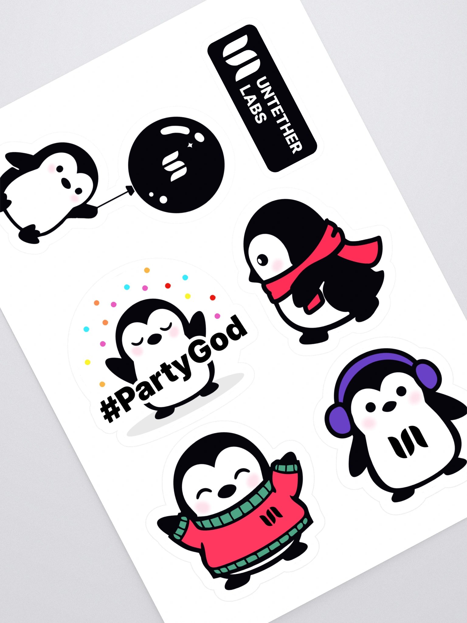 Festive Penguins Sticker Sheet product image (1)