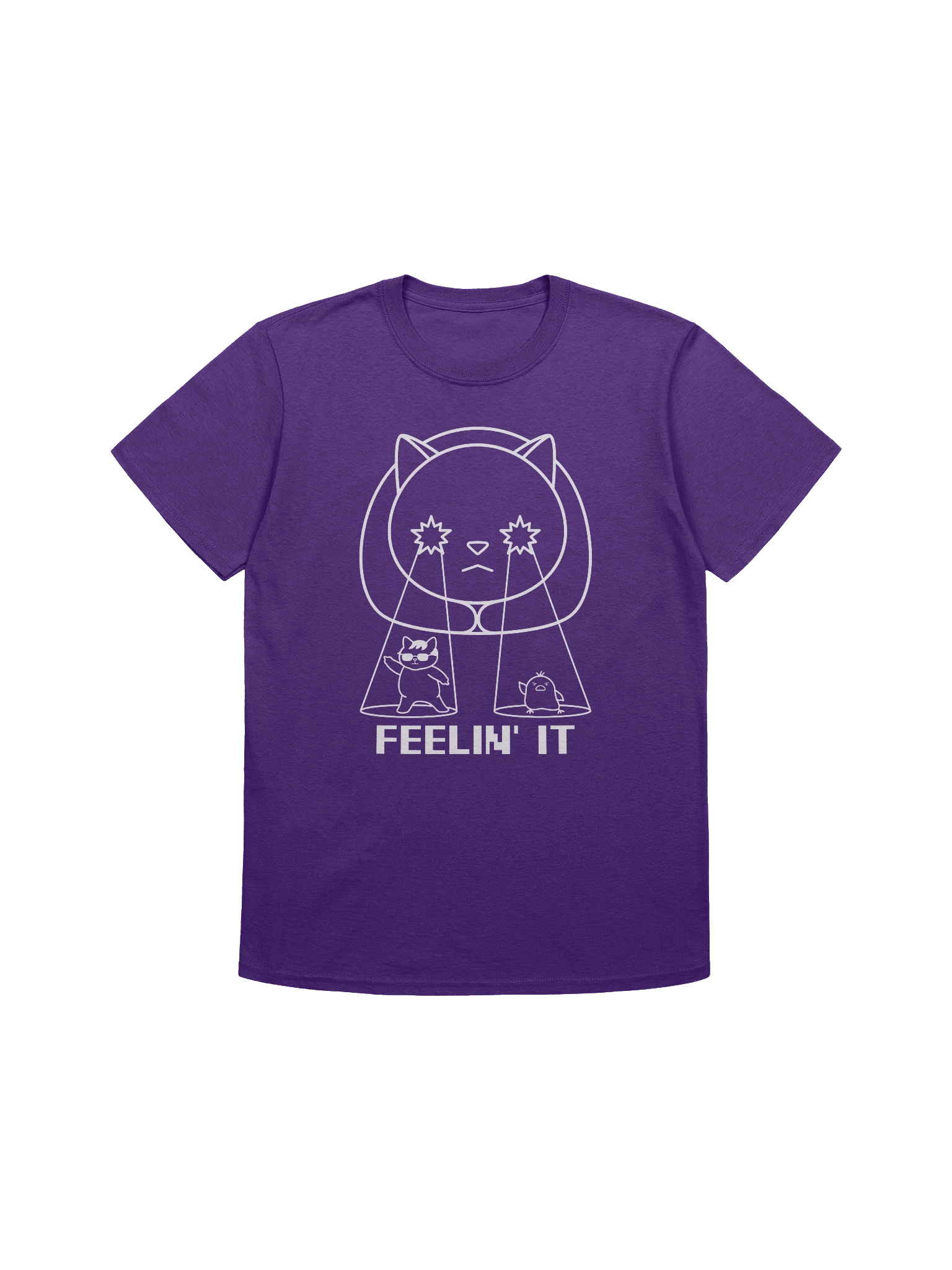 Goromi the Cat in Wig (Surreally Spotlighted Dancing) - Unisex Adult Super Soft Lightweight T-shirt product image (2)