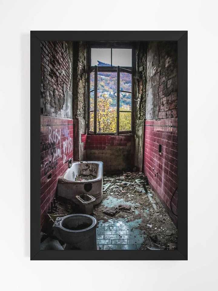 Print Fine Art - Faded Reflections – The Forgotten Bathroom of an Abandoned Collegio-Urbex Italy product image (1)