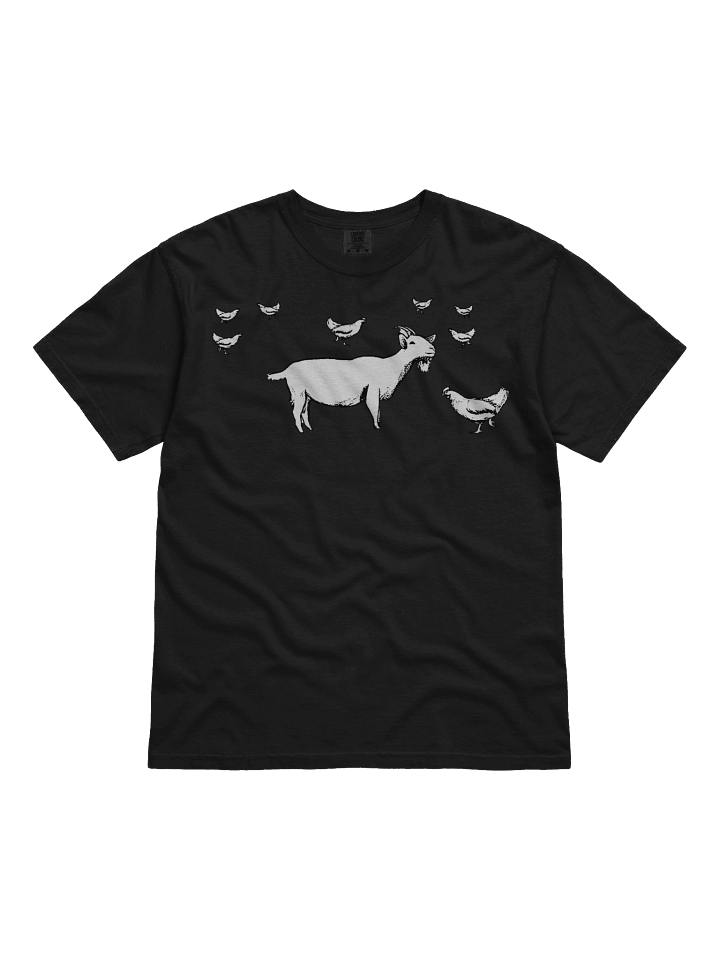 Minimalist Goat and chickens Sketch Comfort Tee product image (8)