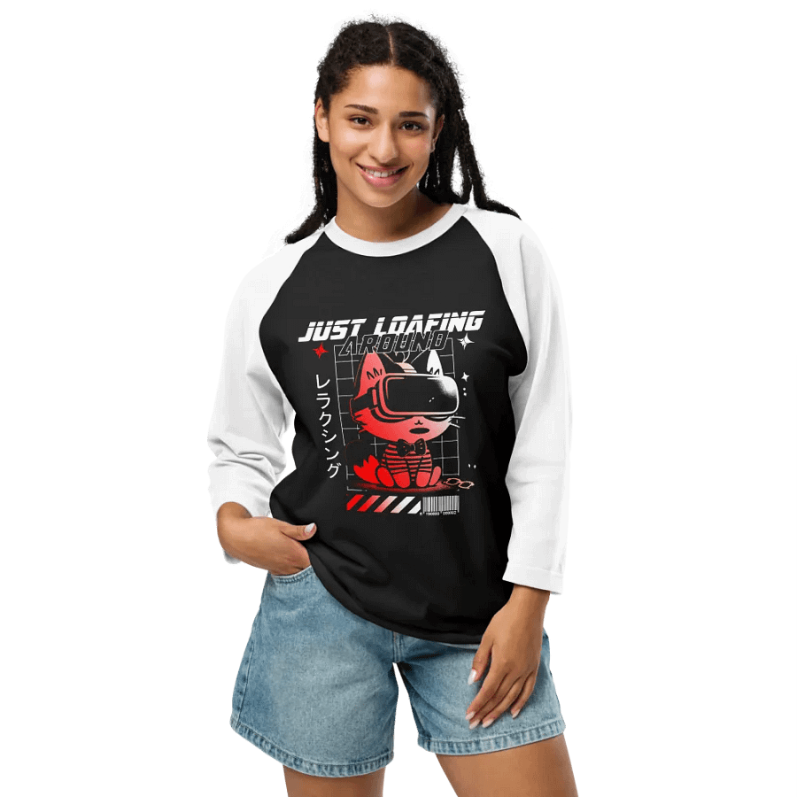Just Loafing Around || Tultex Raglan Tee product image (8)