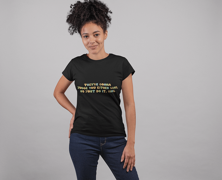 Just Do It, Girl Black T-Shirt product image (2)