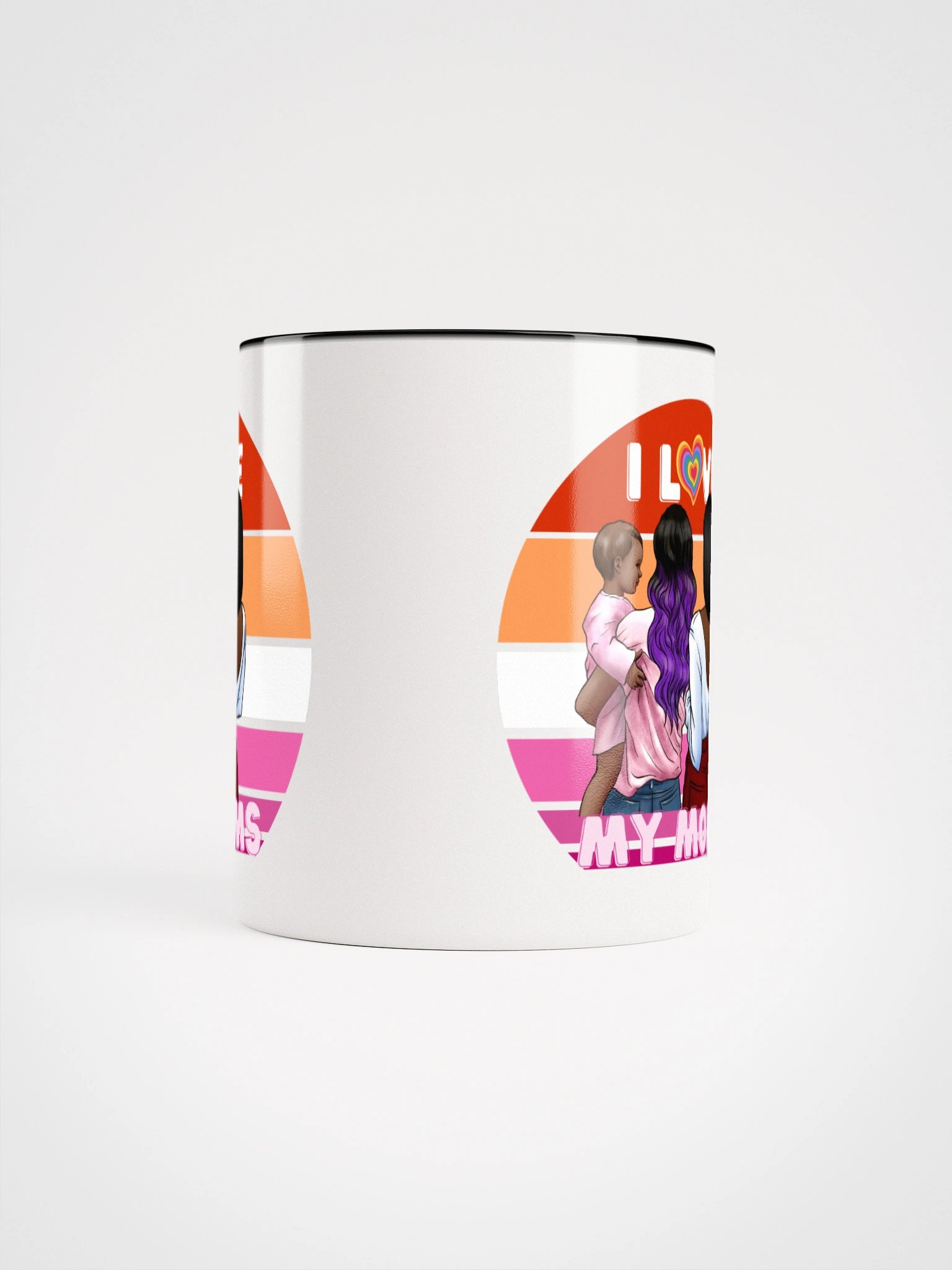 LGBTQ Family Design with Two Moms and Child Ceramic Mug with Color product image (19)