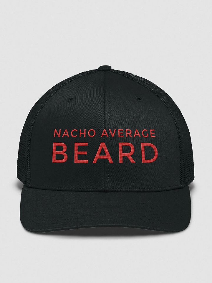 Nacho Average Beard Trucker Cap (Red Embroidery) product image (1)