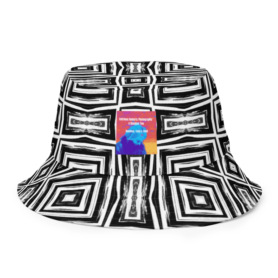 Abstract Monochrome Repeating Pattern Unisex Bucket Hat product image (11)