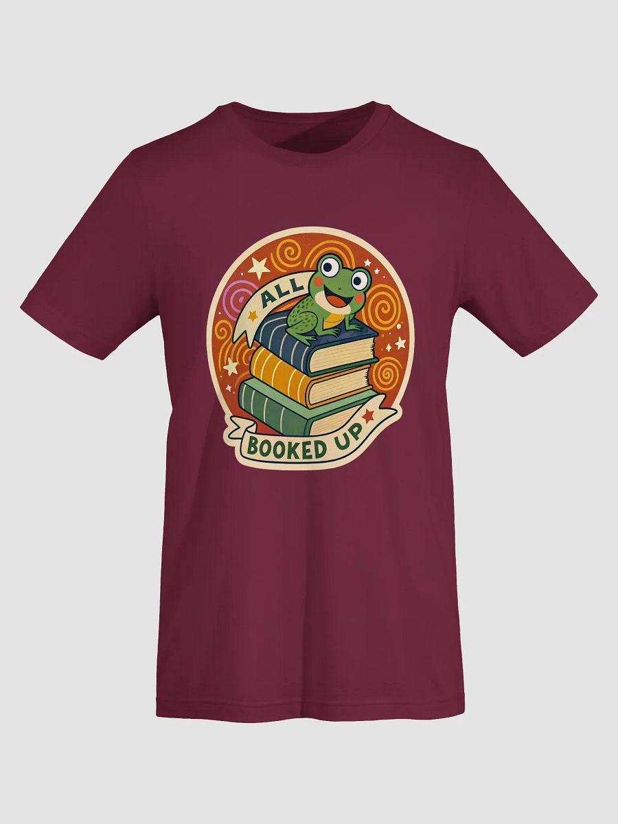 Whimsical Frog 'All Booked Up' T-Shirt product image (47)