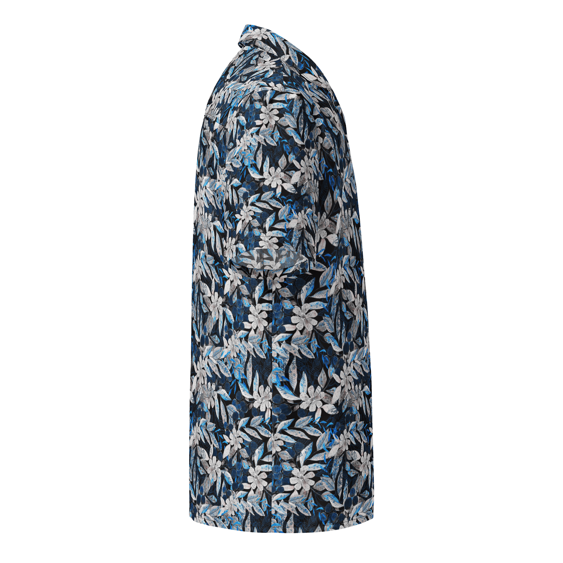 Blue White Garden Hawaiian Shirt product image (4)