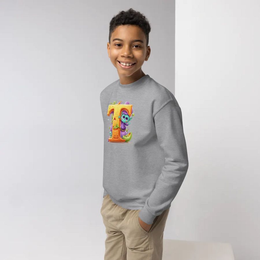 Cute Halloween Monogram Letter T Sweatshirt product image (4)