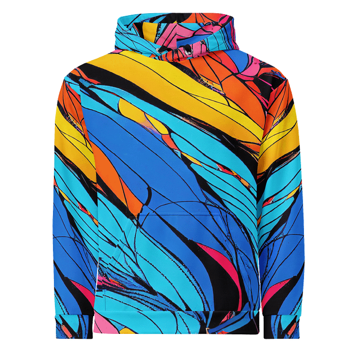 Vibrant Swirls Unisex Hoodie Colorful All-Over Print Hoodie for Artistic Streetwear & Bold Aesthetic Style product image (1)