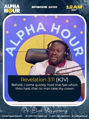 Character is the currency that keeps what prayer gave you. Don’t let bad habits make God’s answers turn into regrets... Watch and Share #AlphaHour  #AlphaHourWithPastorElvis  #PastorElvis  #LadyMercyAgyemangElvis   #EverydayWithGodIsEverydayInVictory  #PrayerAndTestimonyAltar  #12amGMT  #OneHourPrayer  #GreatTestimoniesAndUnspeakableJoy  #PrayerAndWonderCity #GraceMountainMinistry #PrayForTheCityCampaign 