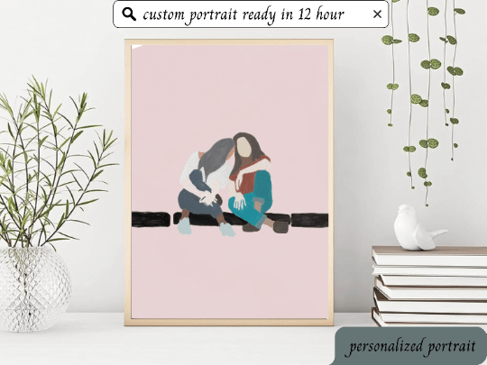 Custom Oil Portrait illustration Custom Family Portrait Painting Faceless Portrait Custom Family Portrait Oil Illustration product image (4)