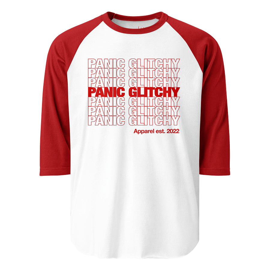 Panic Glitchy Grocery 3/4 Sleeve Raglan Tee product image (1)