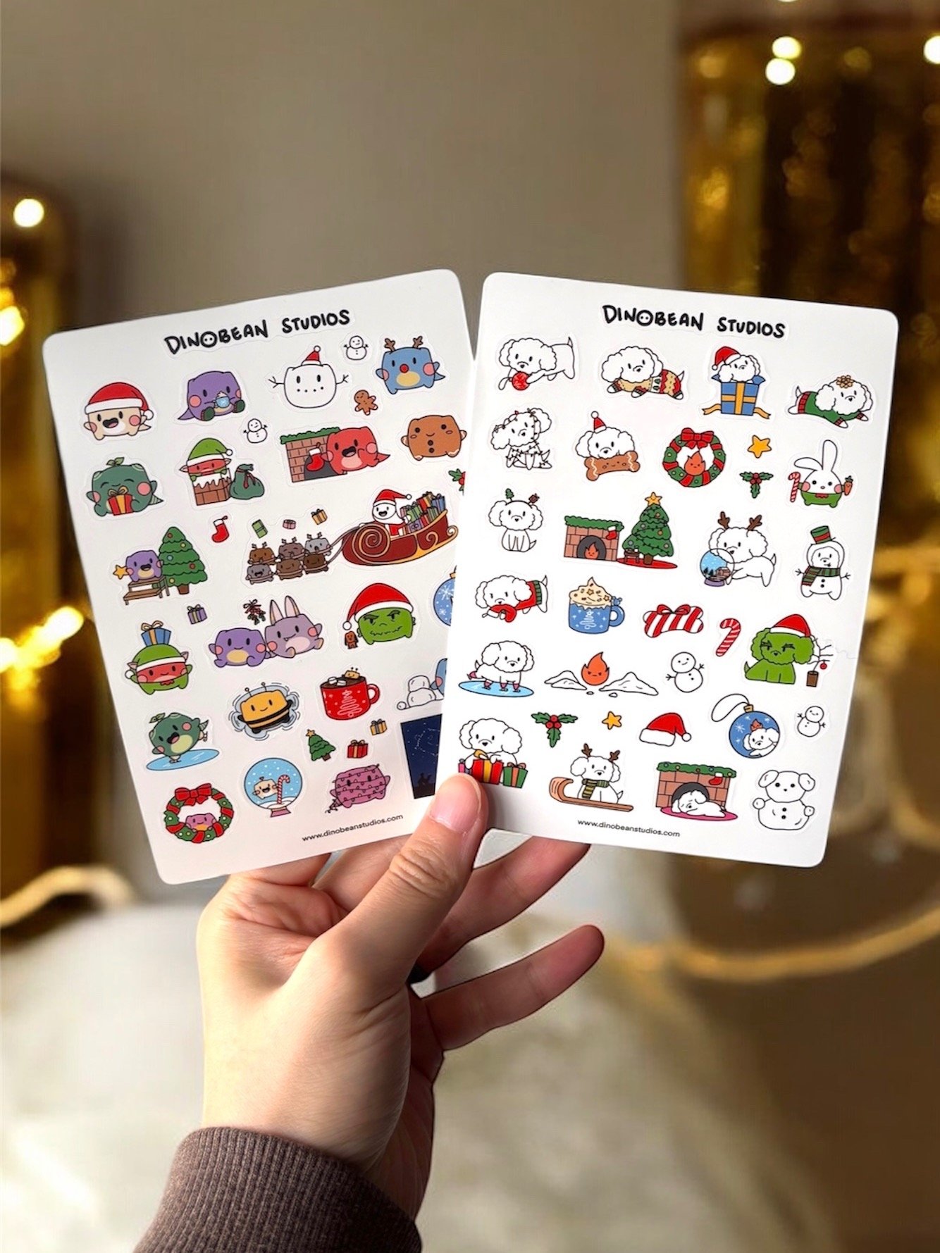Christmas Holiday Sticker Sheet- Wuffle Doggo product image (2)