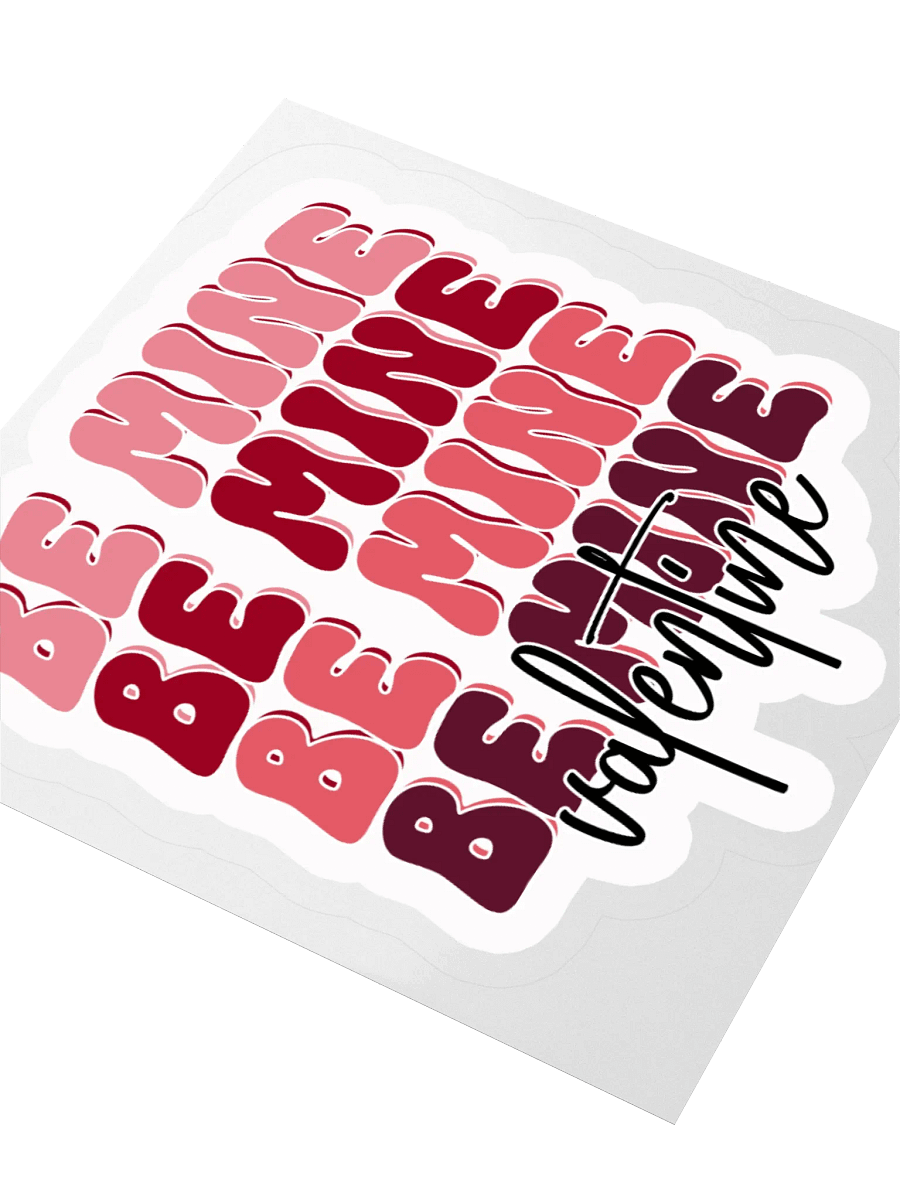 Be Mine Valentine's Kiss Cut Stickers. product image (3)