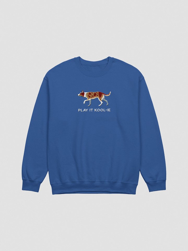 Play It Kool-ie Sweatshirt (Embroidered) of an Australian Koolie(Red Merle Tricolor) product image (7)