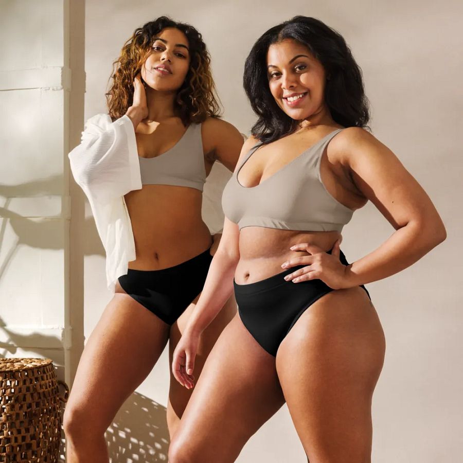 Black Eco-Green High Waisted Bikini Bottom product image (10)