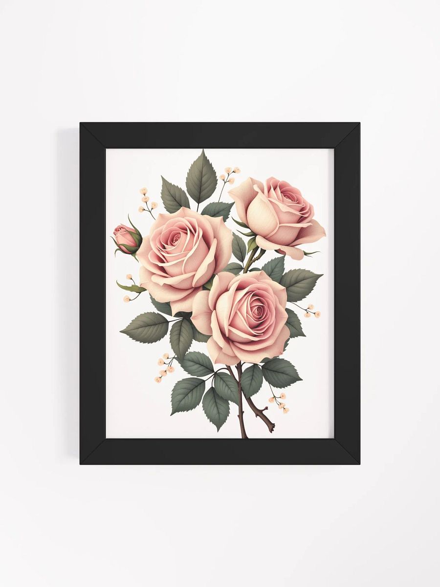 Elegant Pink Roses Matte Poster - A Timeless Addition to Home Decor product image (25)