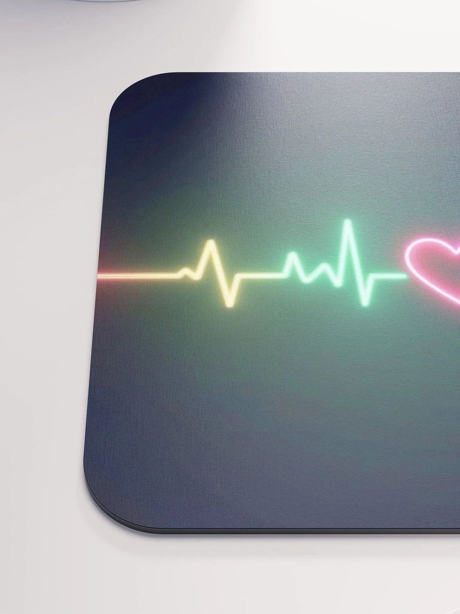 Neon Heartbeat Mouse Pad product image (6)