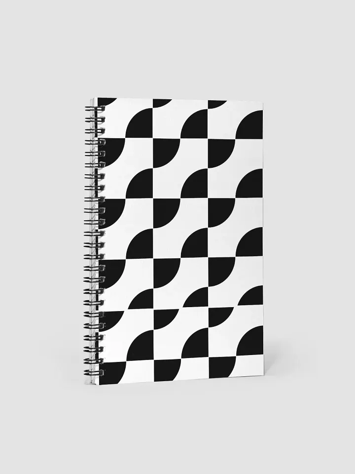 Sliced Circles Within Rectangles Pattern Design Spiral Notebook product image (1)