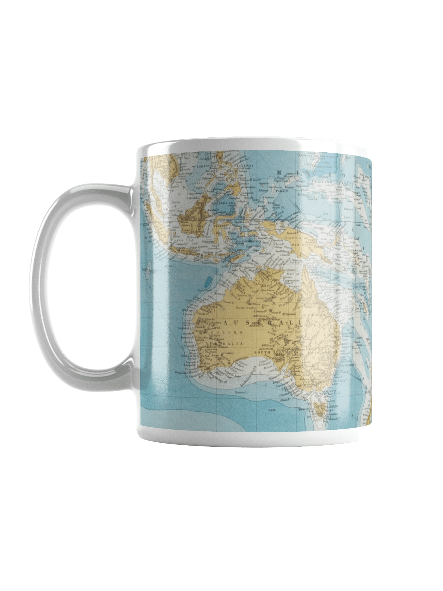 Pacific Cartography White Glossy Mug product image (6)