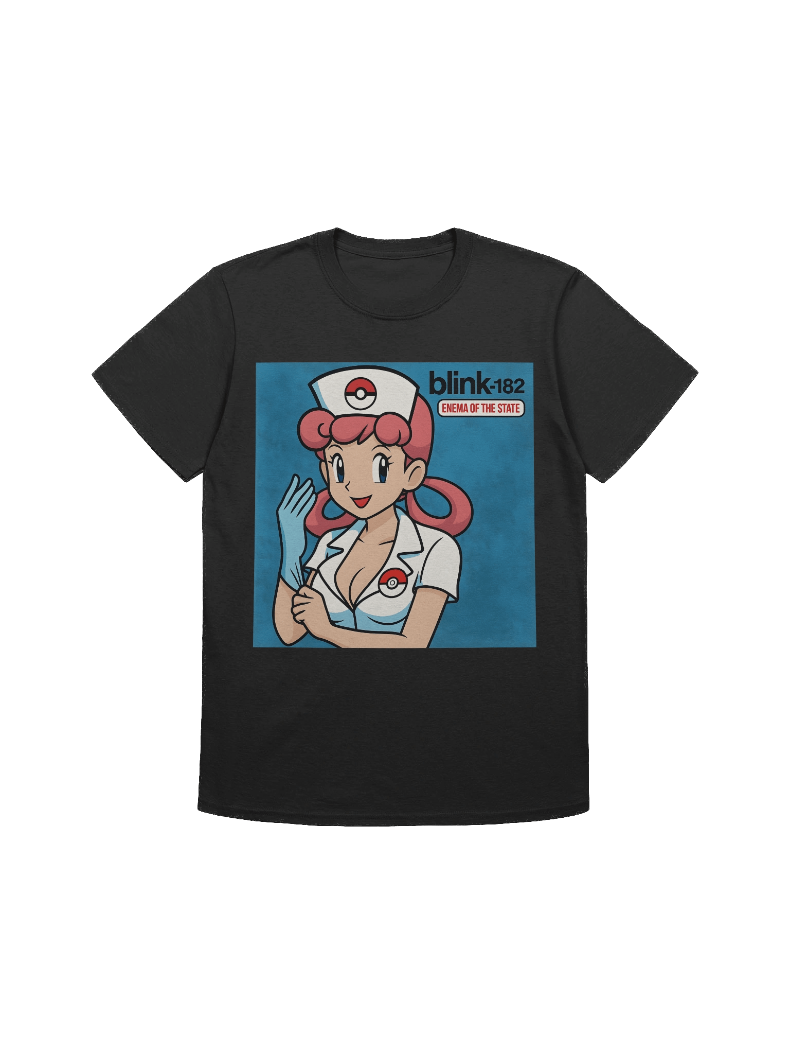 Nurse Joy × Blink-182 – Enema of the State Parody Tee product image (1)