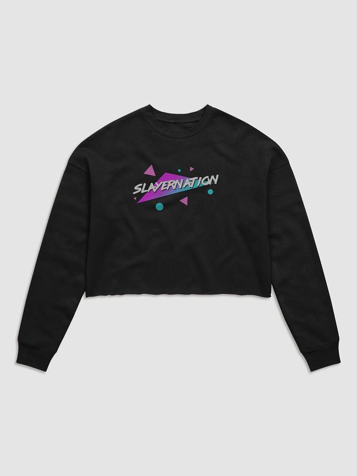 90s SlayerNation Women's Fleece Crop Sweatshirt product image (2)
