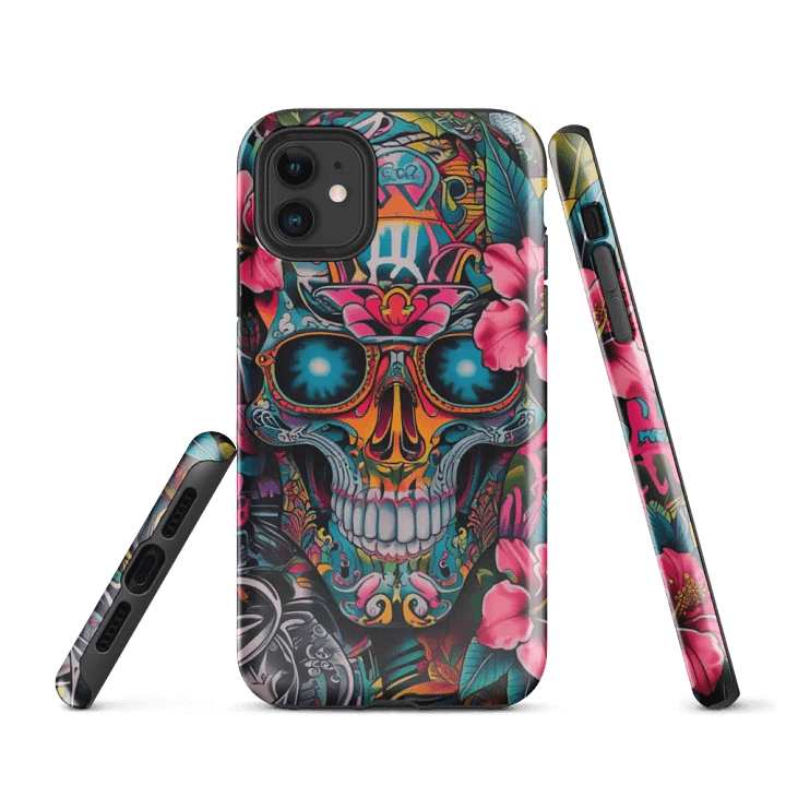 Vibrant Skull Graffiti iPhone® Tough Case product image (1)