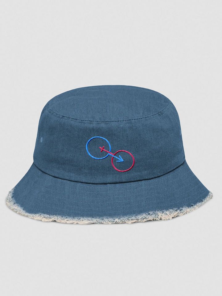 Interconnected Traditional Genders Symbolic Denim Bucket Hat product image (1)