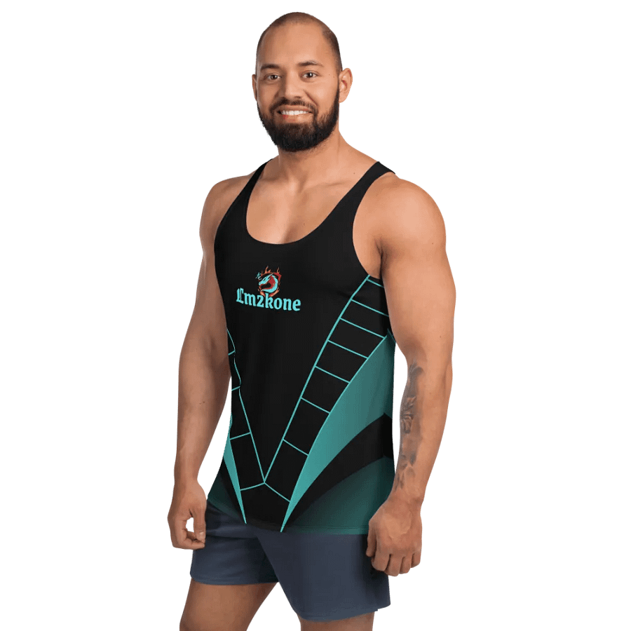 LM2Kone cyan - Customizable Tank Top - 5% elastane product image (8)