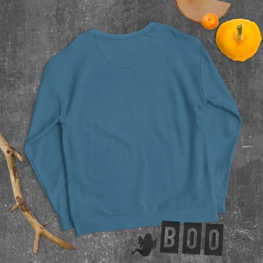 Plain Medium Blue True Summer Unisex Recycled Polyester Heavyweight Premium Sweatshirt by Treasure Pie product image (11)