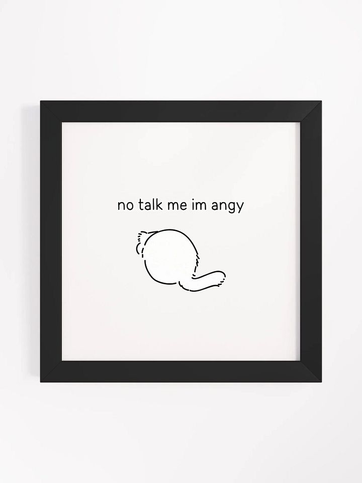 No Talk Manul Angy - Framed Print product image (1)