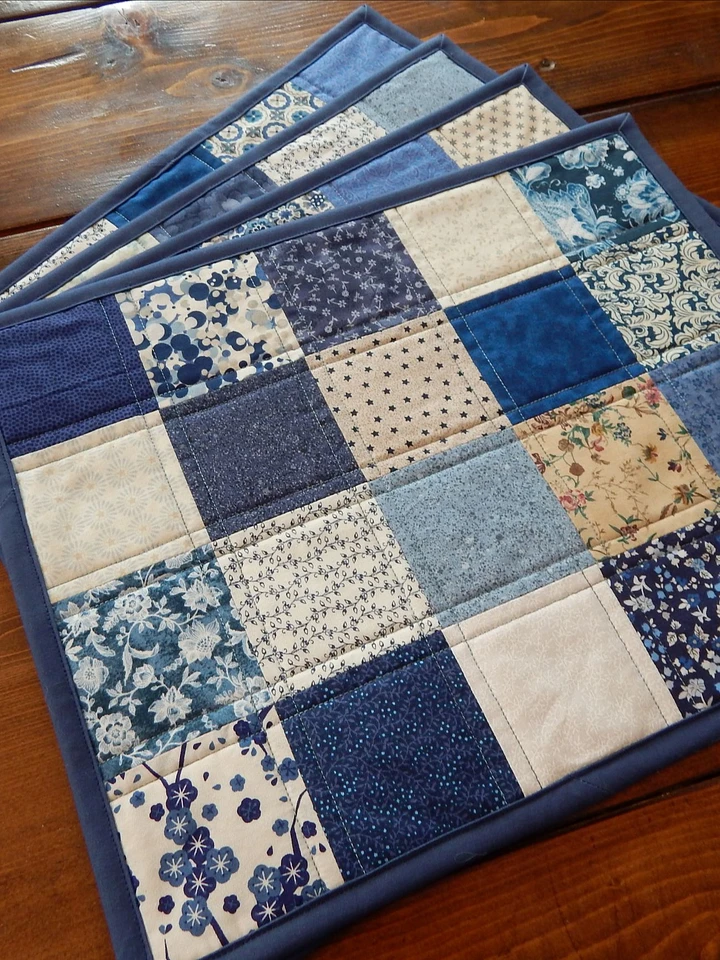 Shades of Blue Quilted Placemats product image (2)