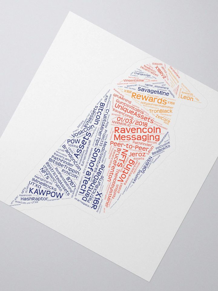 Ravencoin Logo in Words - Sticker product image (2)