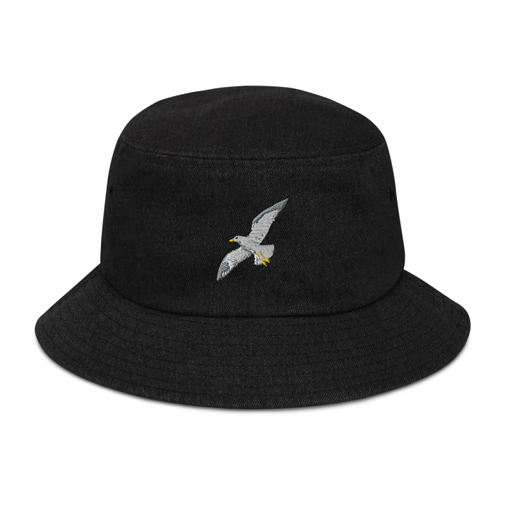Seagull Flight of Freedom Embroidered Denim Bucket Hat product image (1)