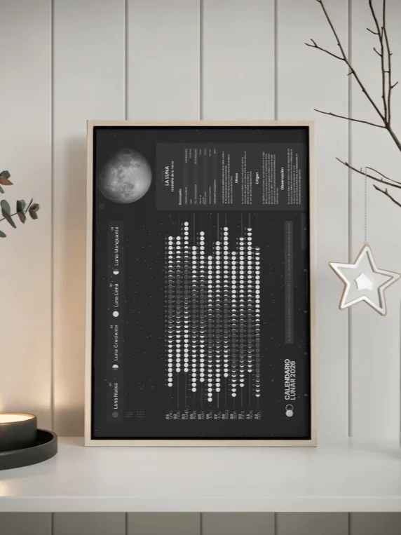 Calendario de pared de las fases lunares de 2026 - 24" x 36" product image (10)